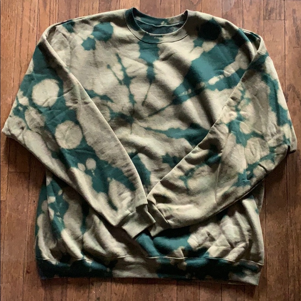 Emerald Green Bleach Dyed Sweatshirt